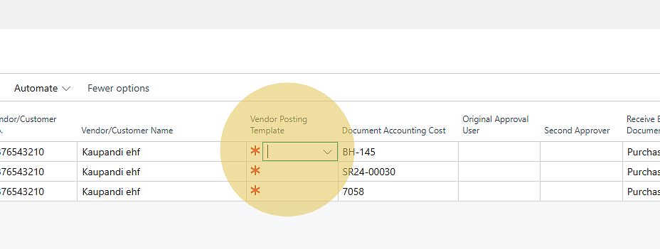 Vendor templates and how to use them