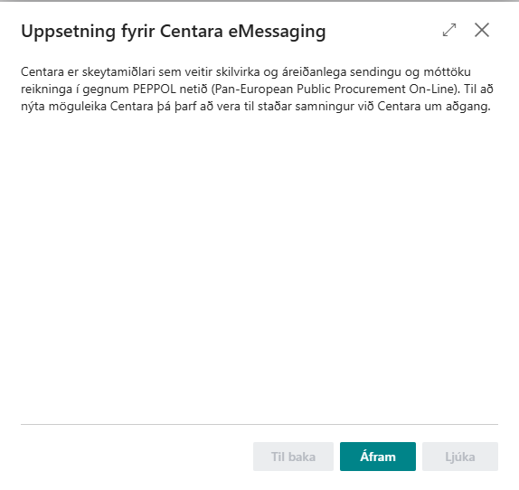 Keyra álfinn fyrir Centara eMessaging